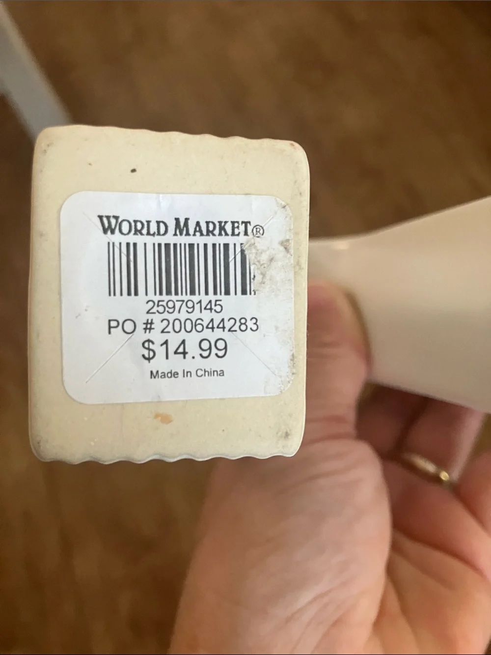 World Market White Ceramic Arch Candle Holder